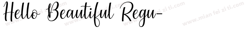 Hello Beautiful Regu字体转换
